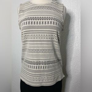 Banana Republic black and white tribal sleeveless top